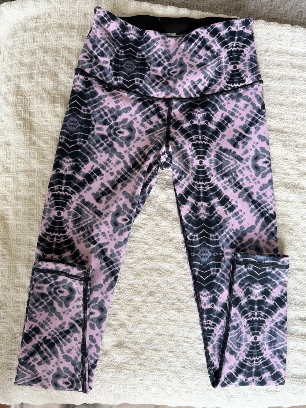 Victoria's Secret Pink and Black Tie-Dye High-Rise Leggings